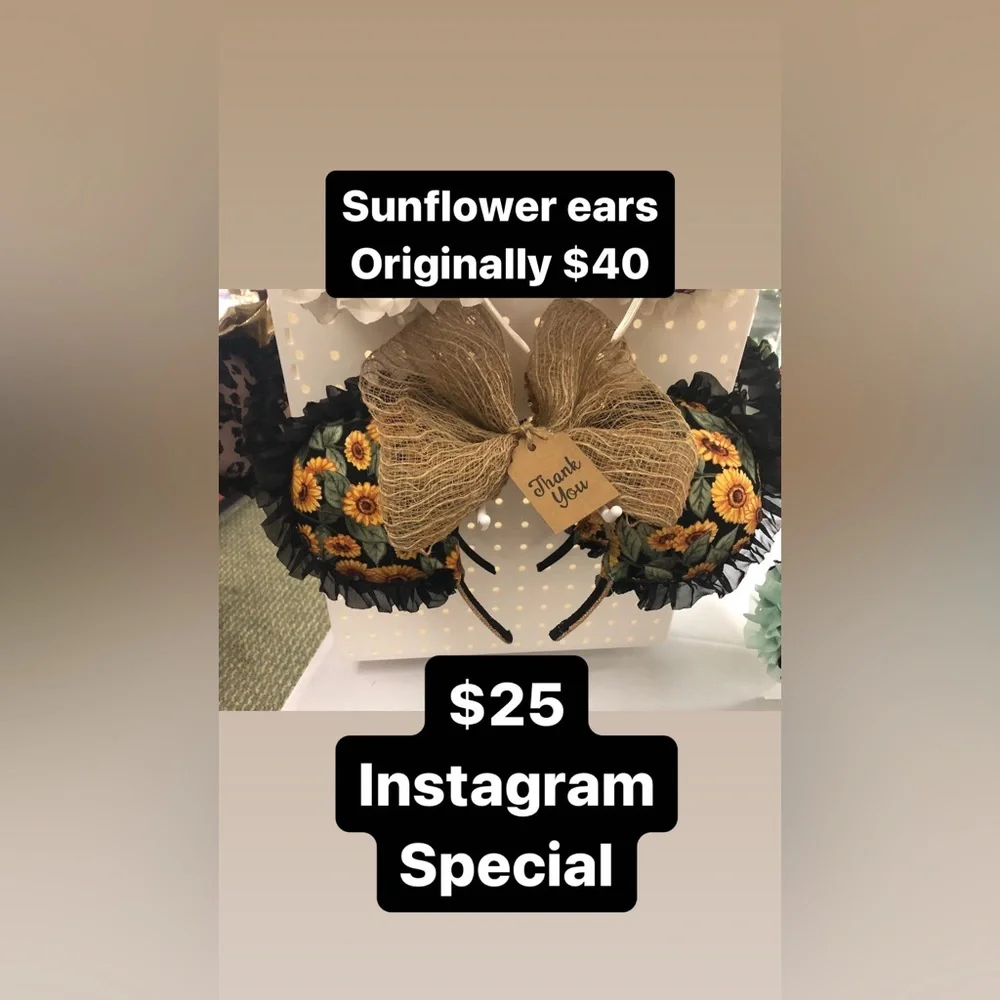 Disney Theme Park Ears! HANDMADE, one of a kind - Picture 6 of 6